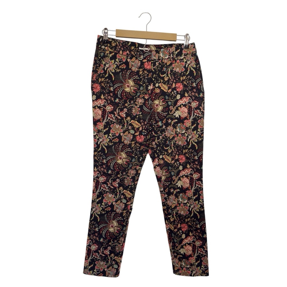 H&M Size 10 Cigarette Trousers Dark Academia Floral‎ Print Fairy Core Fall EUC